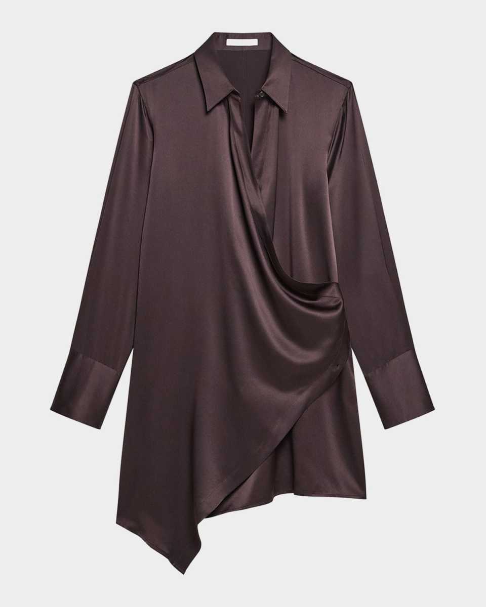 Silk Wrap Shirtdress